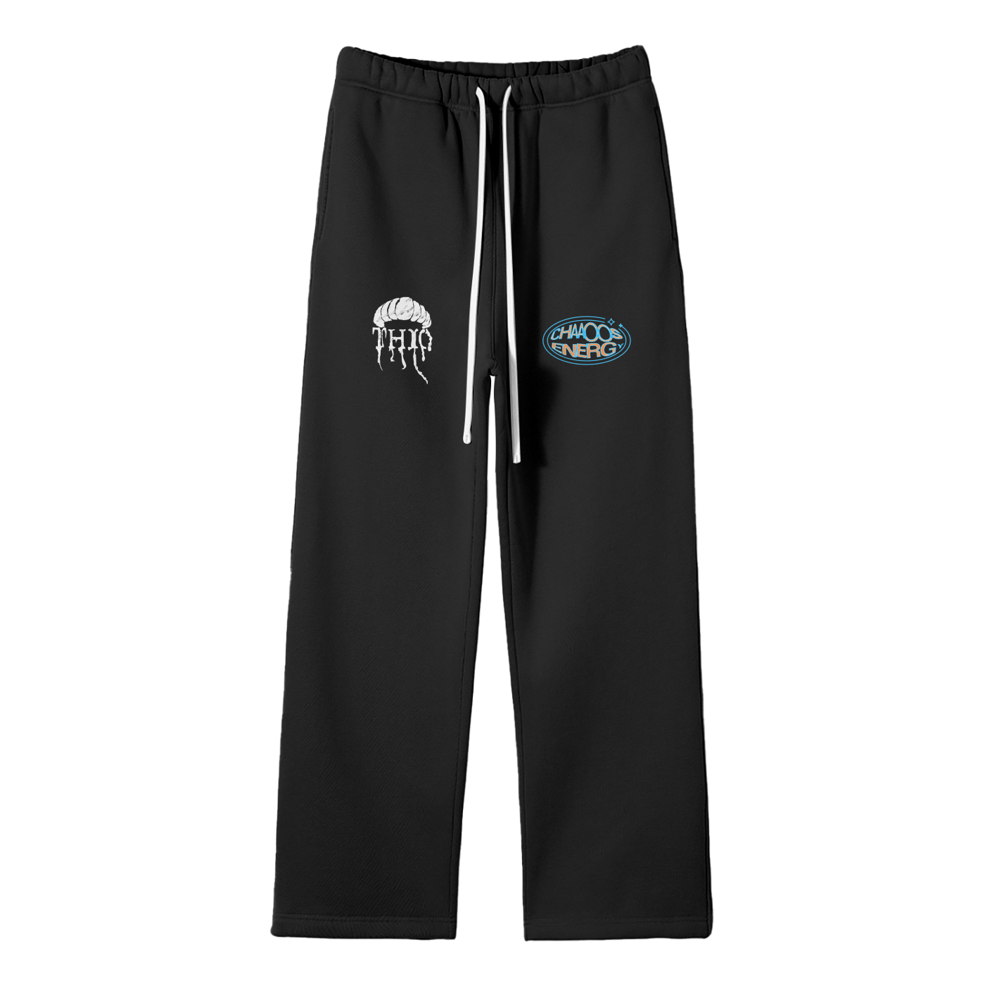 Streetwear Unisex Solid Color Fleece Straight Leg Pants