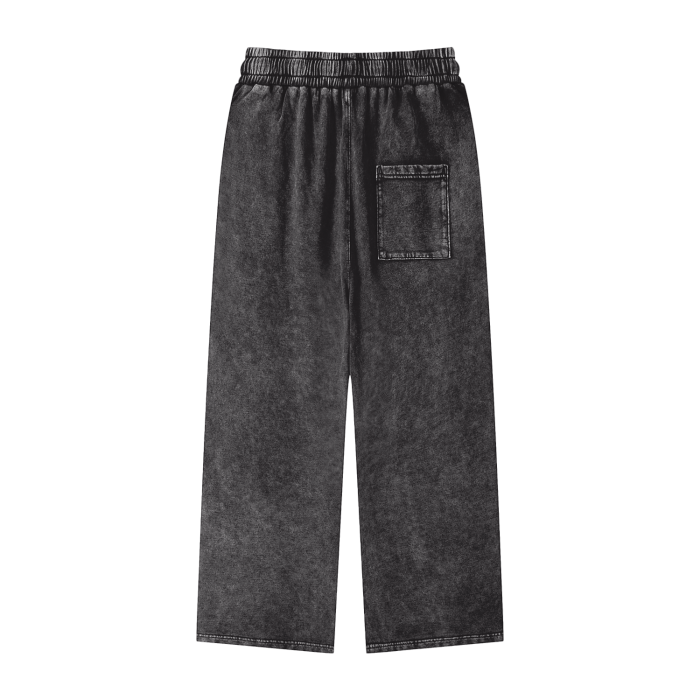 THIO Acid Wash Straight Leg Pants - 360 GSM